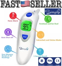 Simplife Medical Grade Digital Non-Contact Infrared Forehead & Ear Thermometer
