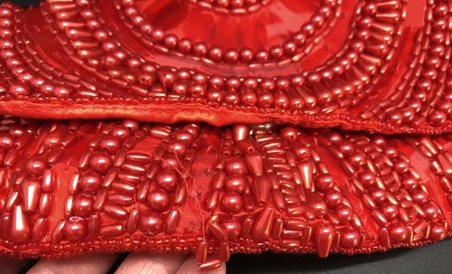 Lot of 6 Ladies Vintage Clutch Purses: Sequinned, Beaded, Red, Black (RF846) - Picture 5 of 12