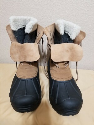 Totes Mens Precise Leather Waterproof Insulated Winter Duck 