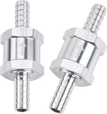 2x 10mm 3/8" Fuel Line Non-Return One Way Air Fuel Oil Check Valve Diesel Gas