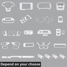 White Car Accessories Front & Rear Interior Trim Cover for Ford Bronco 2021-2023