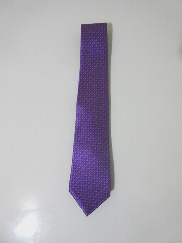 VALENTINO Purple Floral Flower Print Silk Neck Tie