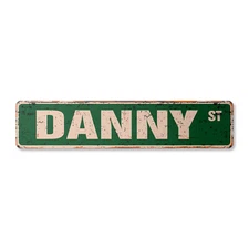DANNY Vintage Street Sign Childrens Name Room Metal Sign