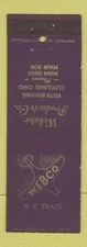 Matchbook Cover - Webco Webster Products Cleveland OH
