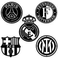 European football logo Laser Cut file dxf, svg, eps. ai, pdf, png  Ready to cut