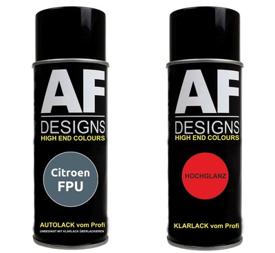 Autolack Spraydose Set für Citroen FPU Bleu Basislack Klarlack Sprühdose 400ml