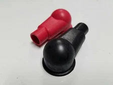 RED + BLK Battery Alternator Starter Terminal Post Stud Boot Cover 1/0 (C) style