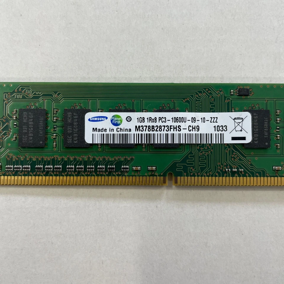 Samsung 1GB DDR3 RAM PC3-10600 1333MHz non-ECC Unbuffered M378B2873FHS-CH9 - Image 2 of 4