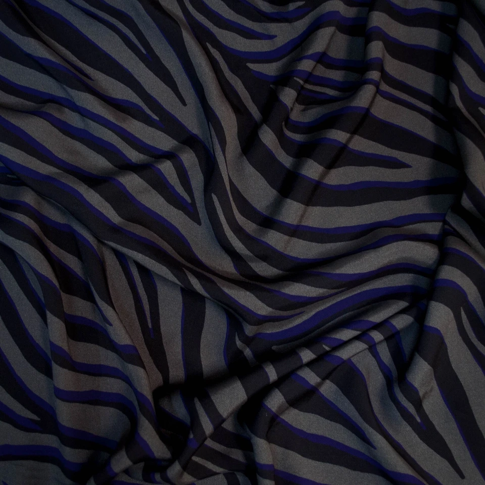 Designers viscose fabric. Zebra print.  Made in Italy.  Price for 1 m. Defect - Image 2 of 4