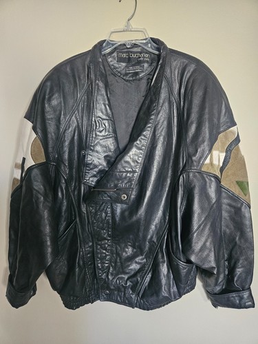 MARC BUCHANAN PELLE PELLE LEATHER VINTAGE JACKET SIZE Large RARE PATCHWORK - Picture 2 of 14