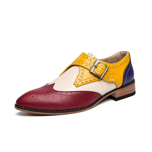 Hombre Zapatos Brogue Casuales Zapatos Oxford Negocios Punta de Ala Zapatos DE - Imagen 12 de 15