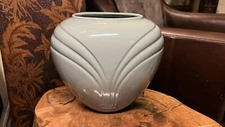 Royal Haeger Pottery Art Deco Revival Seafoam Green Wings Vase 4366 Vintage ‘80s