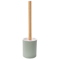 Wc-Garnitur KlobüRste ToilettenbüRste Wc BüRste 10X10X35Cm GrüN Mit Bambusgriff