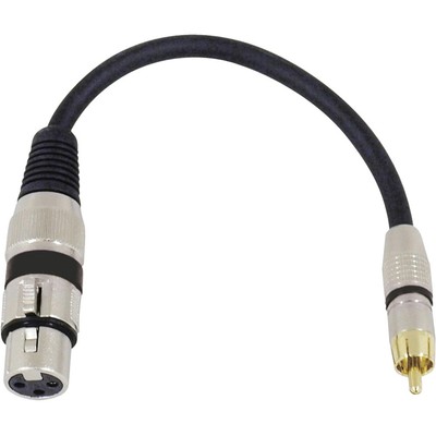 Omnitronic 3022075J XLR Adapterkabel [1x XLR-Buchse 3 polig - 1x Cinch-Stecke...