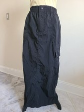 Offline by Aerie On The Move Black Cargo Maxi Parachute Nylon Skirt Women's L