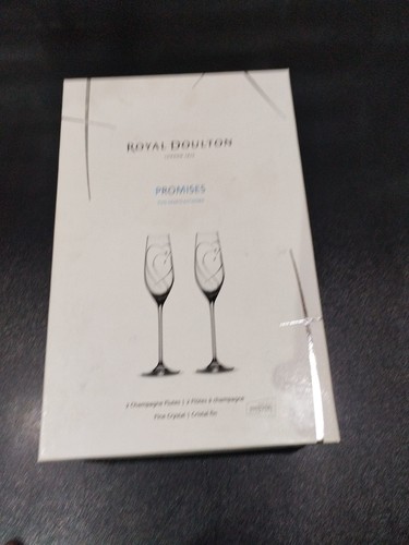 Royal Doulton “Two Hearts Entwined” Toasting Flutes ONLY ONE GLASS - Picture 5 of 6