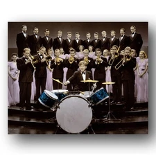 Mickey Rooney Playing Drums On Stage Publicity Photo The Strip 1951 USA 8x10 Pho