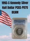 1993-S Kennedy SILVER Half Dollar 50C PCGS-PR70DCAM Proof Deep Cameo
