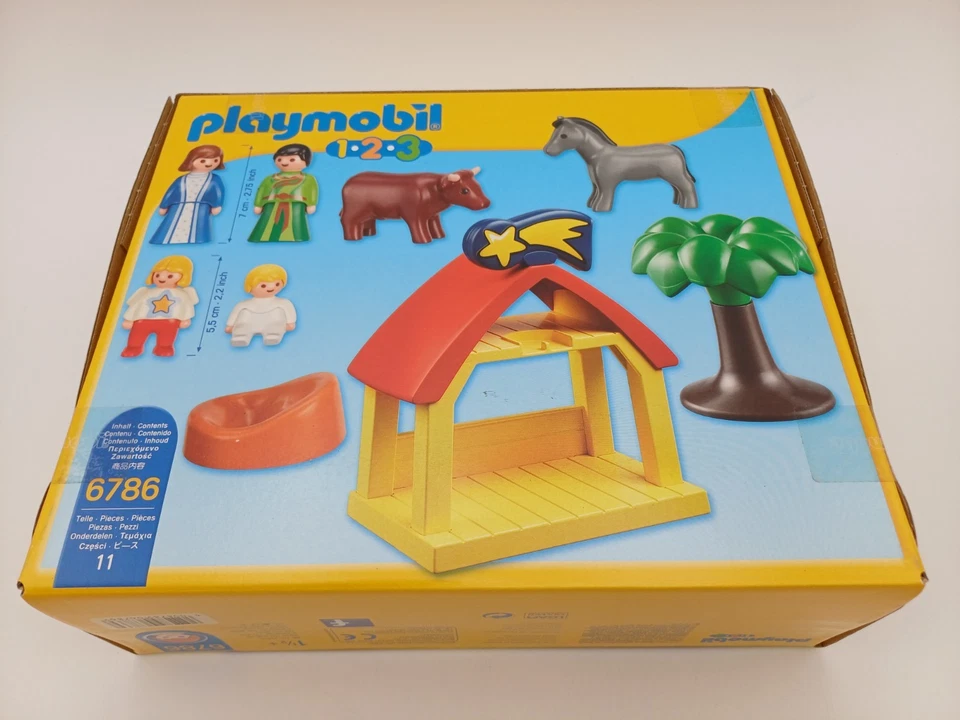 Playmobile 1.2.3 6786 Nativity Scene Figures, Manger, Angel (2012) Brand New - Image 4 of 4