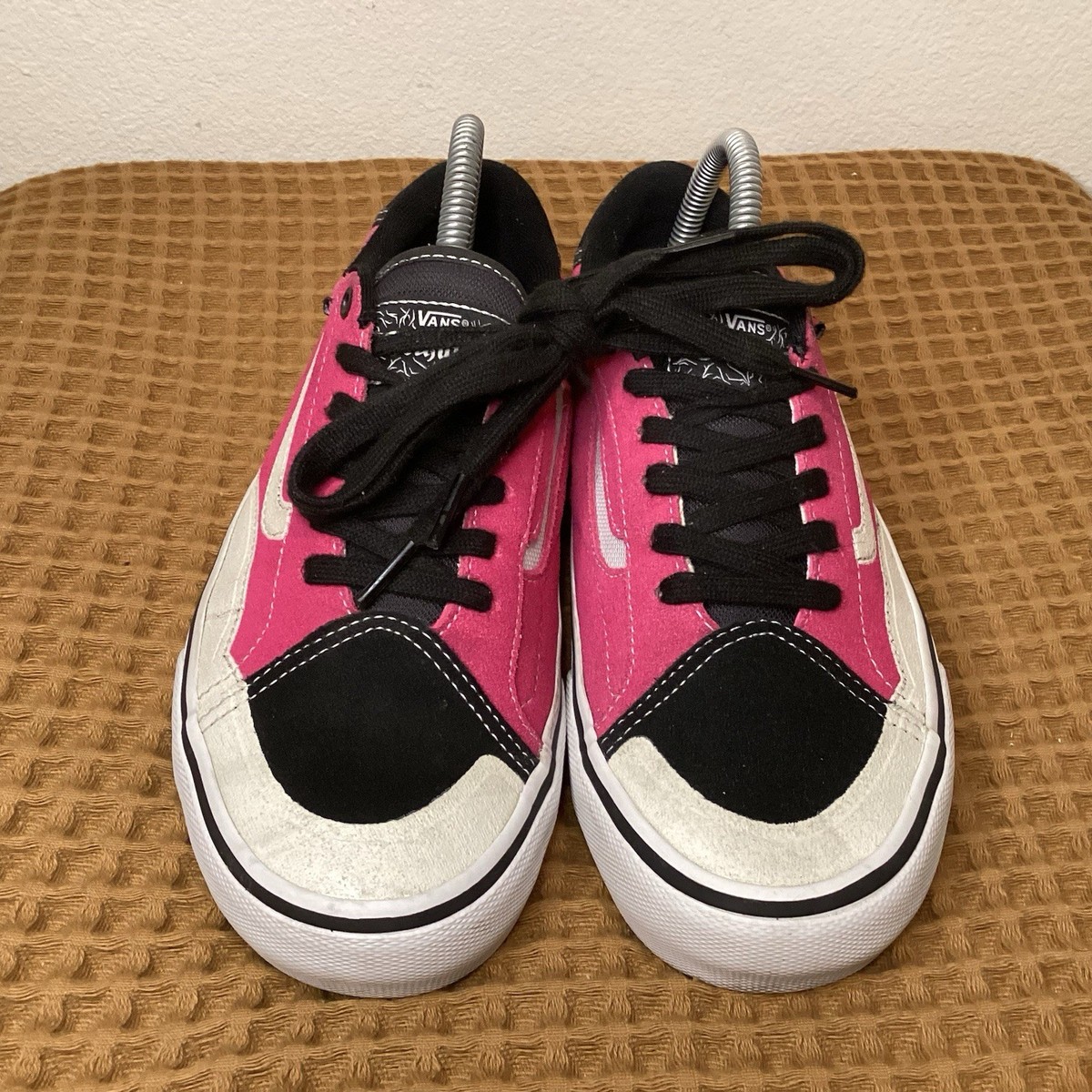 Vans Pro Trujillo Mens Sz 6.5 Women's 8 Pink Magenta Black Suede