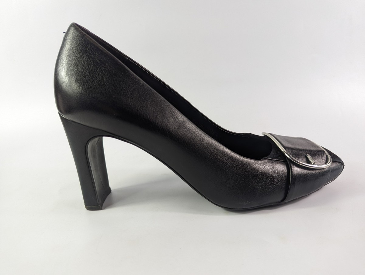 Geox Black Leather High Heel Shoes UK EU 40
