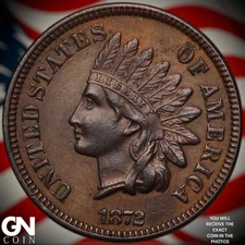 1872 Indian Head Cent Penny A3876