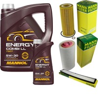Inspektionspaket 6L Mannol Energy 5W-30 FüR BMW E46 320D 318D E83 2.0D 320Td