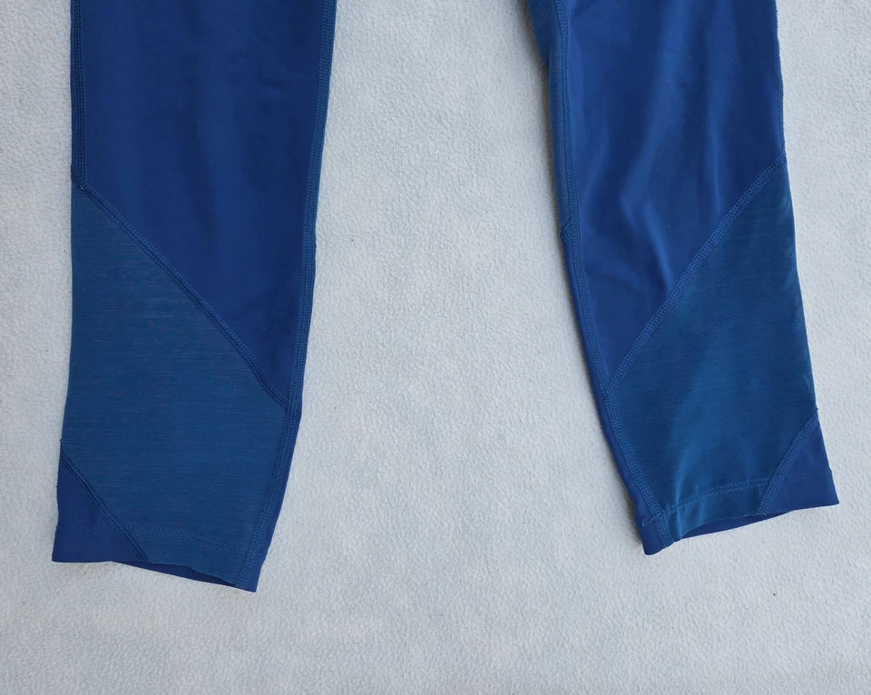 Nike Dri-FIT Running Tights XS Blue Reflective Capri Leggings Women's 842921-457 - Image 3 of 4