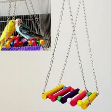   5pcs Pet Bird Parrot Parakeet Budgie Cockatiel Cage Hammock Swing Toy Hangi...