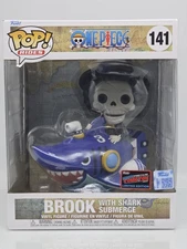 Official 2025 NYCC Funko Excl LE POP RIDES One Piece #141 Brook w Shark Submerge