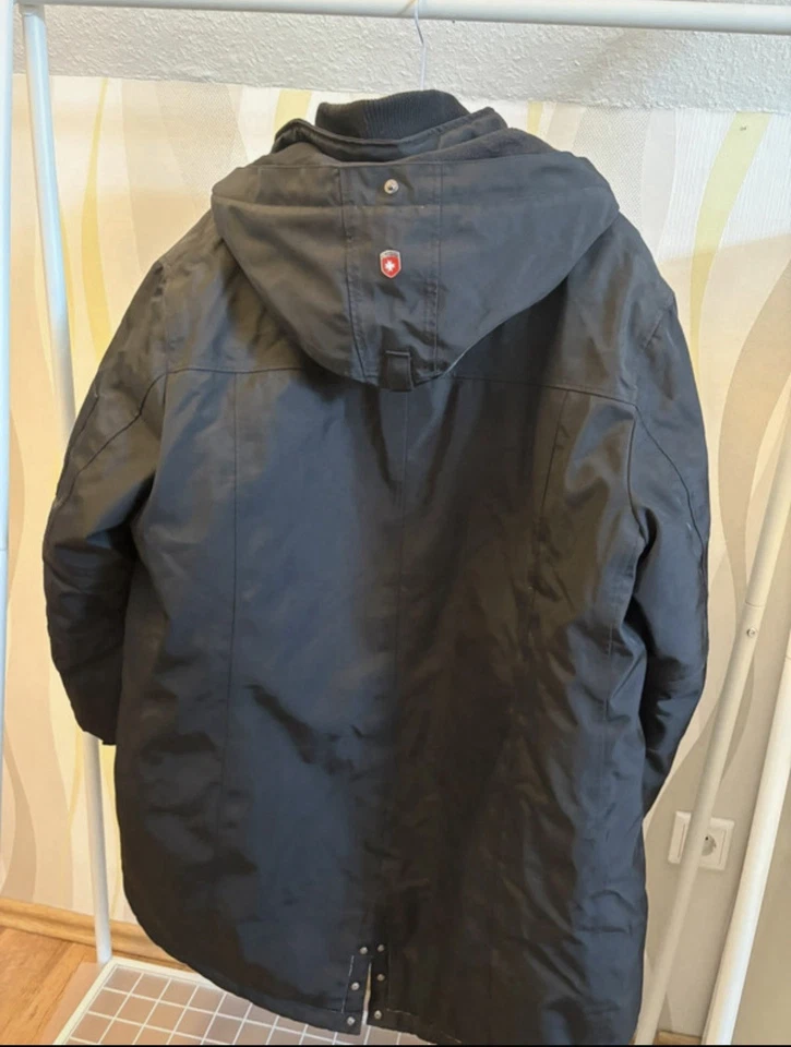 Wellensteyn Schneezauber Parka Jacke schwarz mit Kapuze lang Winter 3XL - Bild 3 von 4