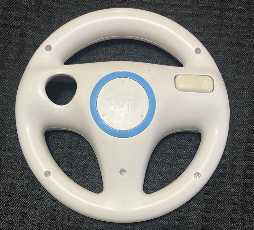 Nintendo Wii Mario Kart Wheel Controller OEM Authentic White