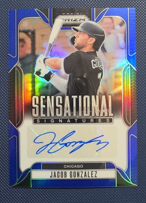 #ad 2025 Panini Prizm Jacob Gonzalez #SS JG BLUE PRIZM AUTO 49 $19.99