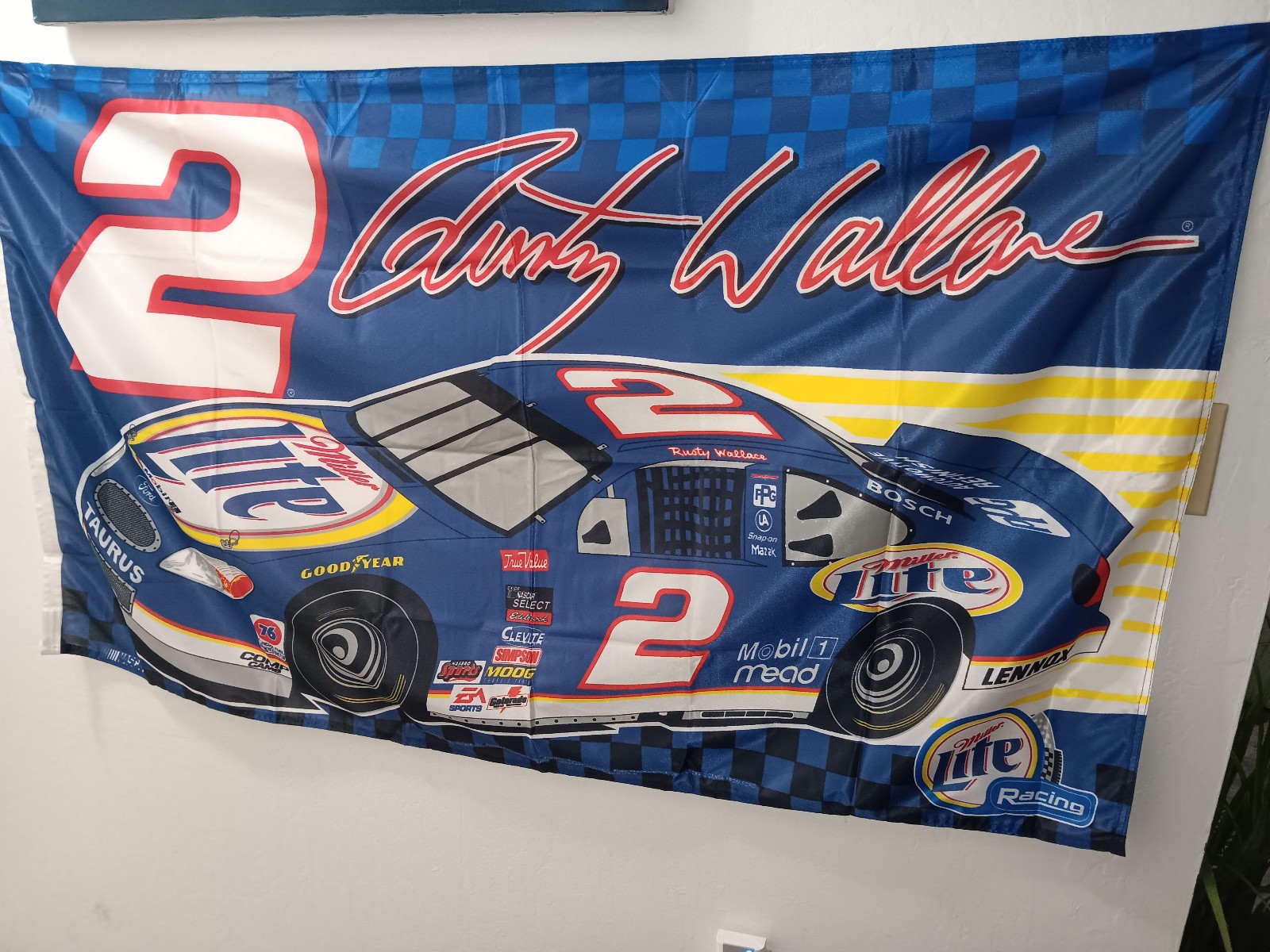 Rusty Wallace banner (58"x33")