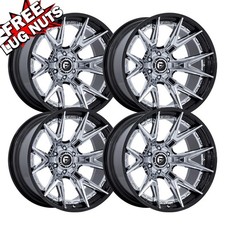 Set-4 Fuel Fc402 Catalyst 24x12 6x139.7 Chrome Black -44mm Wheels Rims 24 Inch