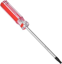 T10 Torx Screwdriver - Premium S2 Steel for x 75mm, Red 