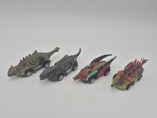 LOT OF 4 Pull Back Car Dinosaur Game Dino Toys for Kids Vehicles All working