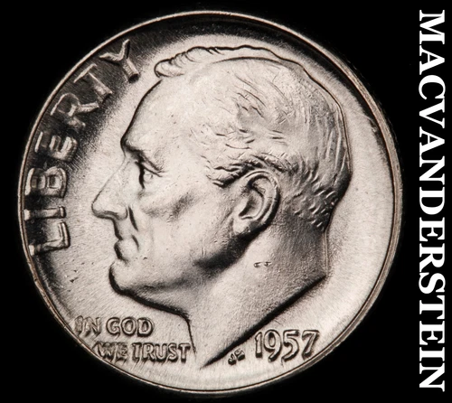 1957 Roosevelt Dime- Silver Choice Gem Brilliant Uncirculated  #i4108