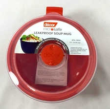 Decor Microwave Soup Mug Red 5 Cups Leakproof BPA Free BRAND NEW