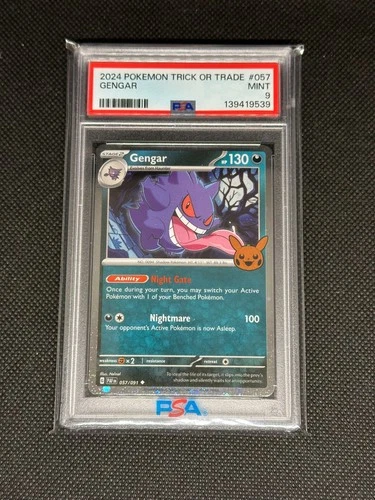 2024 Pokemon Trick or Trade #057 Gengar PSA 9 MINT Stamped