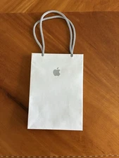 Apple Store Logo Paper Empty Shopping Gift Bag Size: 6"W x 8 3/4"H x 3"D