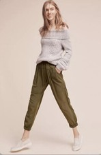 Nwt Anthropologie Saturday Sunday Sun Smocked Jogger Size XS Olive