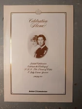Vintage 1981 Caledonian Airlines 1st Class Royal Wedding Menu Atlanta to London