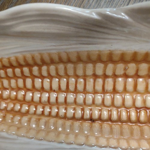 Vintage Set of 3 White & brown Ceramic Corn on the Cob Holders .DPG - Picture 6 of 8