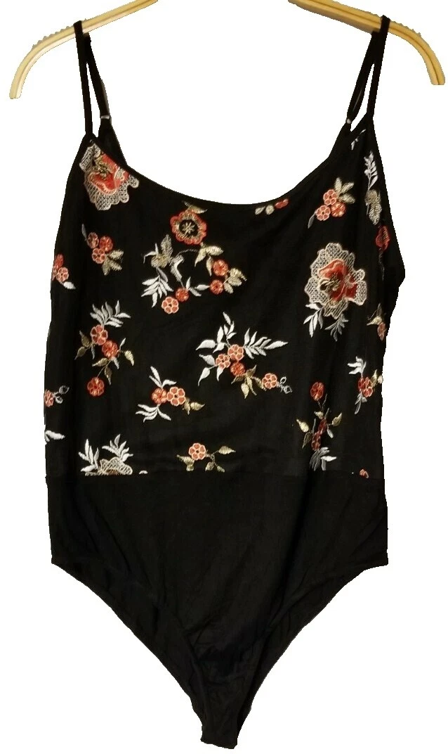 Cotton Blend Floral Bodysuits for Women