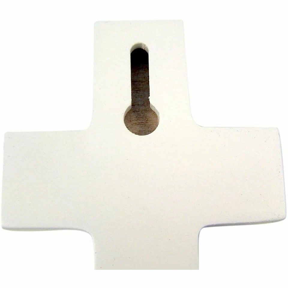 Cruz Primera Comunión Madera con Incrustación Cáliz y Hostia, 5 Pulgadas Foto 3 de 4