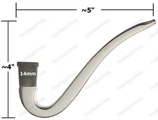 14mm Glass J Handle Hook Pipe Adapter Attachment for Bowl / Ash Catcher