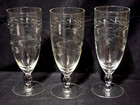 Antique GLASTONBURY - LOTUS Pattern 1500-37 Iced Tea Beverage Glass - Set Of 3