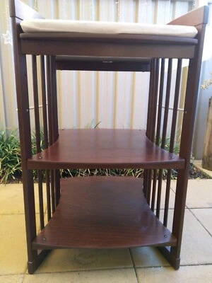 stokke changing table walnut