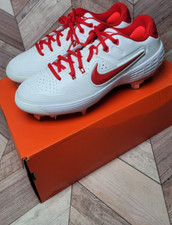 Nike Hyperdiamond 3 Elite Metal Softball Cleats White Red CI2229 107 Women's B8